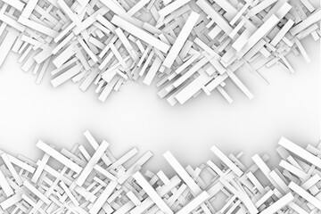 3d illustration of creative white frame and background.3d illustration and rendering.