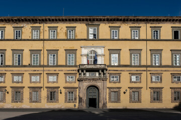 Tuscany, Italy . Beautiful square witha government building in Lucca