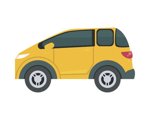 Isolated yellow car vector design