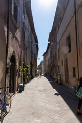 street camillo benso count of cavour in the center of Gubbio