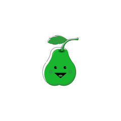 Guava fruit icon. fruit expression icon. pattern material. Vector illustration