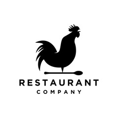 Fototapeta na wymiar restaurant logo, rooster logo design idea