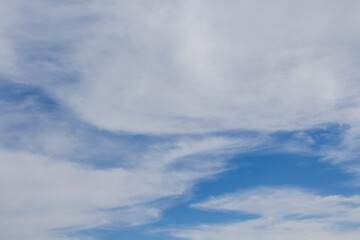 beautiful blue sky with white clouds