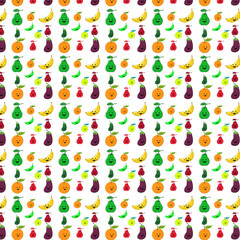 fruit pattern. fruit expression icon. fruit pattern. Vector illustration