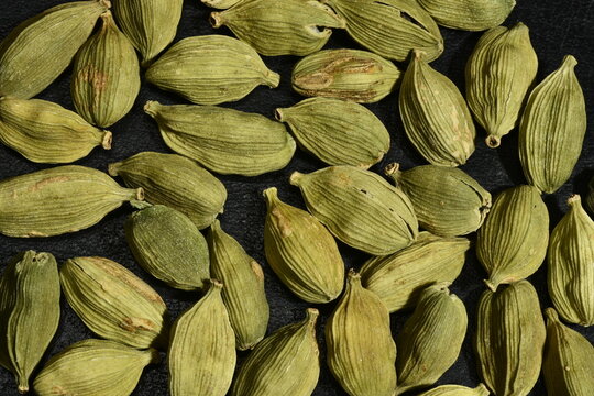 Cardamom indian spice .In indian its know as Ilaichi. Elettaria cardamomum closeup photo.