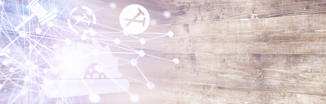 Wood texture background. The contrasting texture of the boards. Wooden structure with macro shot. - Powered by Adobe