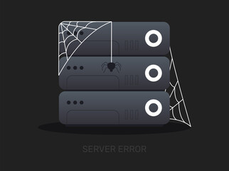 server error flat design illustration
