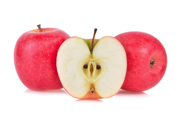 pink lady apples isolated on white background