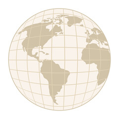 World sphere design, Planet continent earth and globe theme Vector illustration