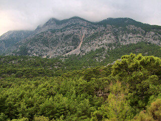 Fototapeta na wymiar Taurus Mountains in cloudy weather