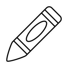 color crayon icon, line style