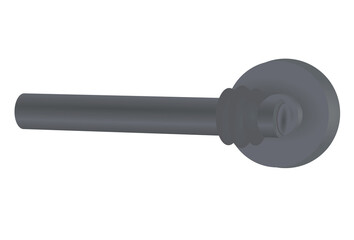 Grey door handle. vector illustration