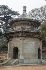 Obraz premium Temple of Azure Clouds (Biyun Temple), Chinese Buddhist temple in Fragrant Hills Park (Xiangshan Park) in Western Hills in Beijing, China
