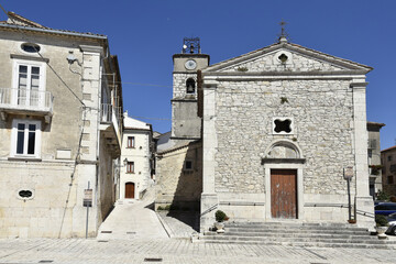 Historic buildings in the town of Santa Croce del Sannio in the Campania region, Italy.