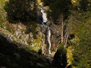 waterfall in the mountains of Benasque
