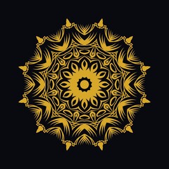 Mandalas with black and white for coloring books. Decorative round ornaments.	
