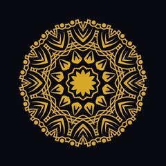 Mandalas with black and white for coloring books. Decorative round ornaments.	

