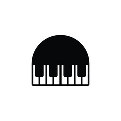 Piano icon vector isolated on white