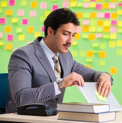 Businessman with many conflicting priorities