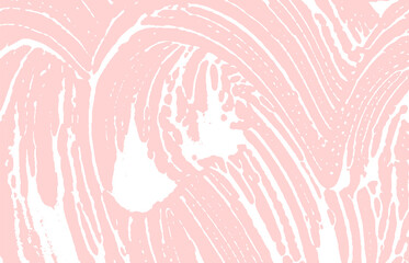 Grunge texture. Distress pink rough trace. Flawles