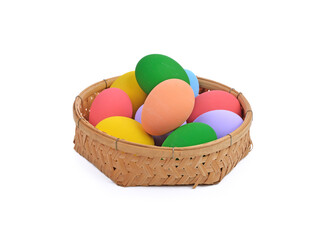 easter eggs isolated on white