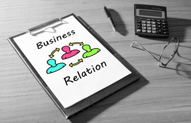 Business relation concept on a desk