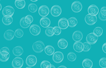 jellyfish lined illustration decor