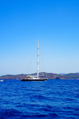Fototapeta premium sailing boat on the sea