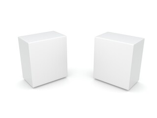 3D box on white background