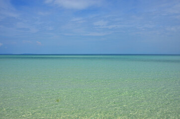 The view of the Pagoda beach and the sea on Koh Rong island in Cambodia