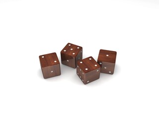 3d dice on white background