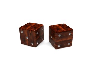 3d dice on white background