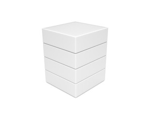 3D box on white background
