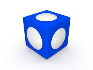 3D box on white background