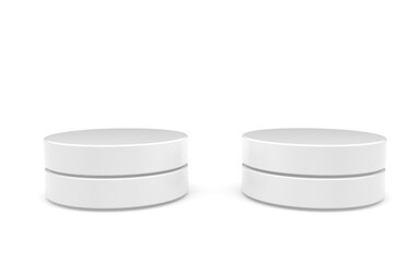 3D pill on white background