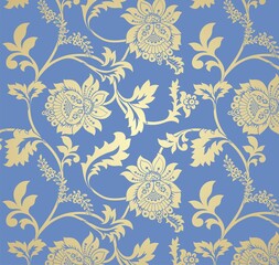 wedding card design, paisley floral pattern , India	