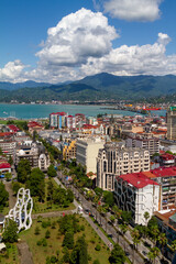 View of the city of Batumi from the height of the 23rd floor