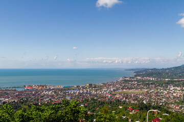 View of the city of Batumi from the top of the nearest hill