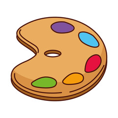 Fototapeta premium Isolated paint palette vector design