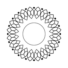 Isolated line mandala vector design