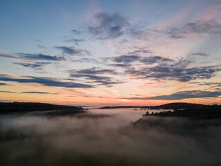Nebel über Mogendorf und Oberhaid