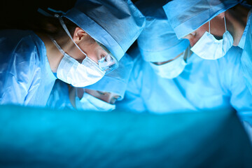 Young surgery team in the operating room