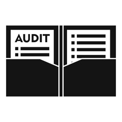 Audit documents icon. Simple illustration of audit documents vector icon for web design isolated on white background