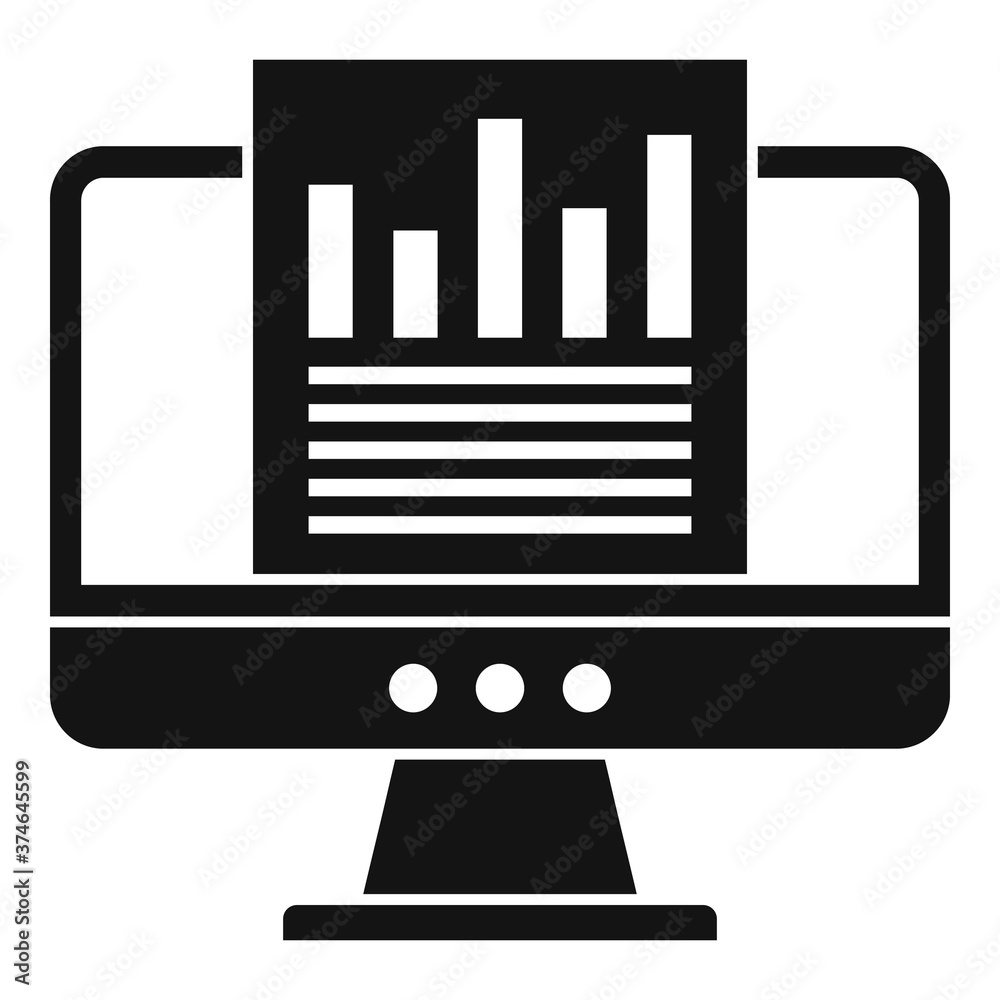 Poster audit monitor icon. simple illustration of audit monitor vector icon for web design isolated on whit