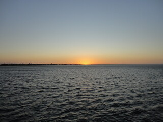 sunset over the sea