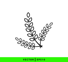 Fototapeta na wymiar Wheat icon vector logo design template flat style