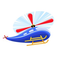 Rc toy helicopter icon. Cartoon of rc toy helicopter vector icon for web design isolated on white background