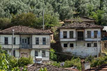 Fototapeta na wymiar old houses in the village of Tacir, Turkey 