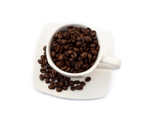 Cup of coffee isolated on white background
