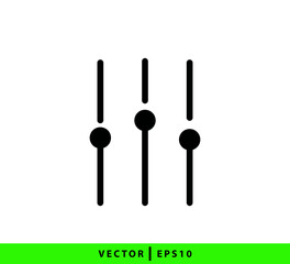Audio mixer icon vector logo design template